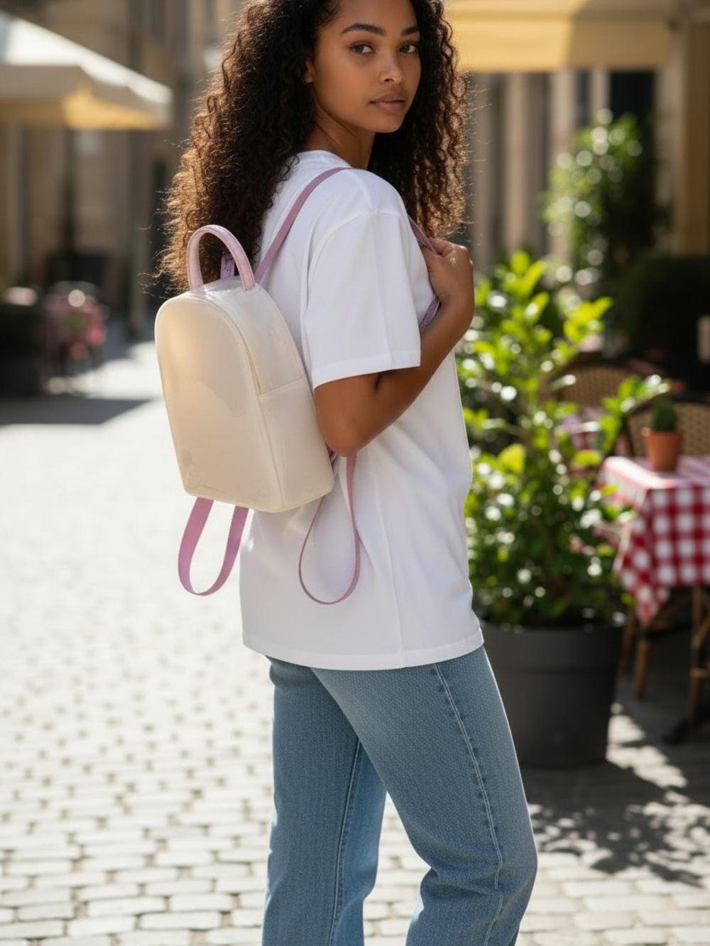 Furla Candy Mini Backpack - blush pink